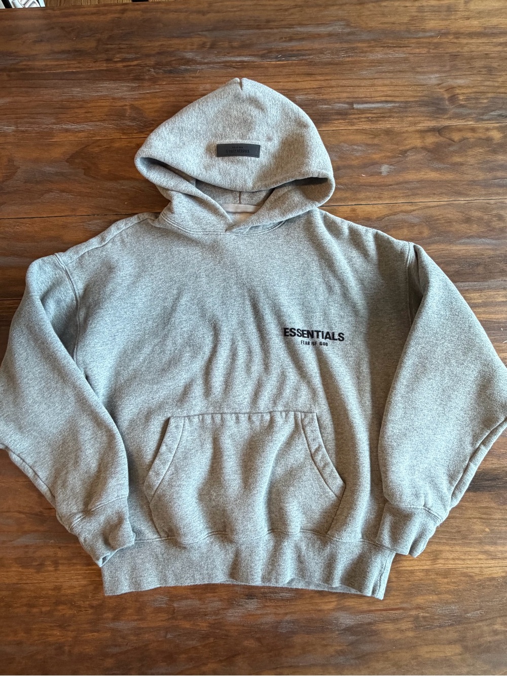 Essentials Men’s Heather Gray Logo Hoodie